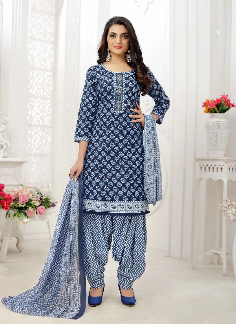 Navkar Swati 2 Daily Wear Wholesale Cotton Printed Readymade Patiyala Suits